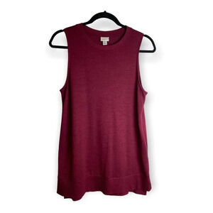 A New Day Burgundy  Sleeveless Knit Top